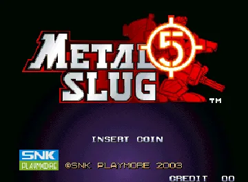 Metal Slug 5 screen shot title